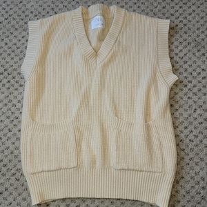 Zara Cream Sleeveless Sweater Vest